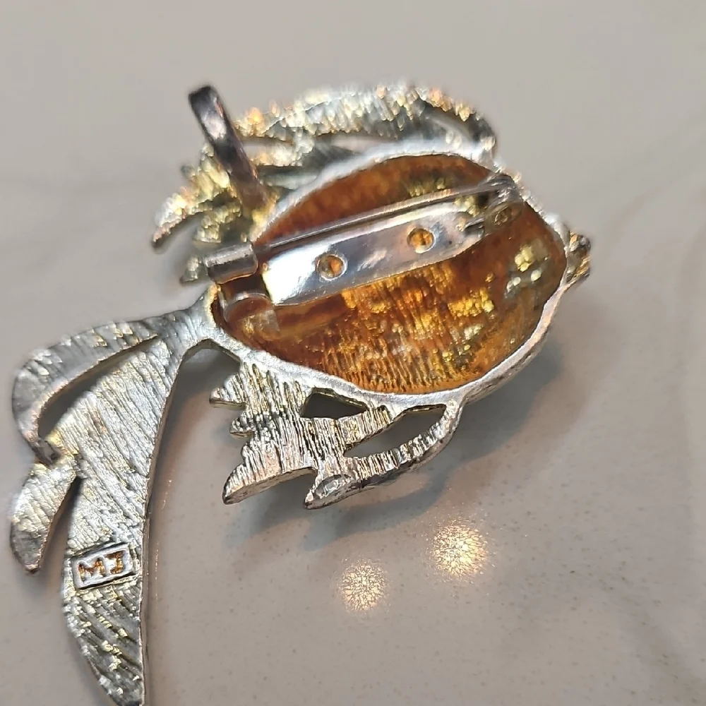 Elegant Cream and Silver Fish Ornament